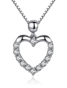 GALAS Colier cu lantisor din argint 925 Style Silver Sparkle Heart