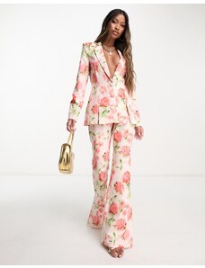 ASOS LUXE suit blazer in floral print-Multi
