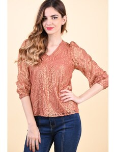 Sisters Point Bluza Sister Point Love409 Blush Gold