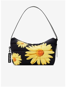 Yellow-Black Womens Flowered Handbag Desigual Margaritas Dover - Women
