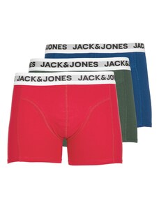 JACK & JONES Boxeri roșu / negru / alb