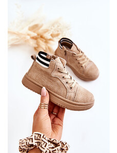 Kesi Children's high sneakers with zipper beige Boone