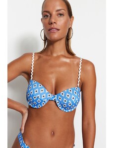 Trendyol geometric modelat underwire panglică accesoriu bikini top