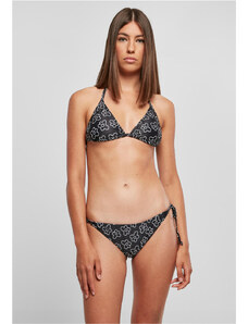 Bikini femei // Urban Classics / Ladies Triangle Pattern Bikini blackflower