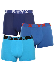3PACK boxeri bărbați Styx elastic sport albastru (3G96789) L