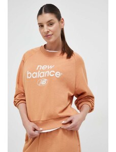 New Balance bluză femei, culoarea portocaliu, cu imprimeu WT31508SEI-SEI