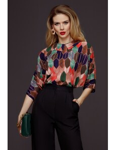 Ejolie Bluza Marisol cu imprimeu multicolor Trendya