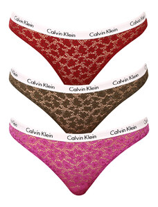 3PACK chiloți damă Calvin Klein multicolori supradimensional (QD3975E-6VY) XL