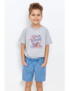 Taro Pijamale pentru băieți Zane gri cu dinozaur