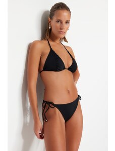 Trendyol negru texturate Bikini partea de jos