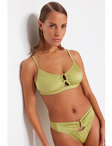 Top bikini accesorizat Trendyol Green Bralette