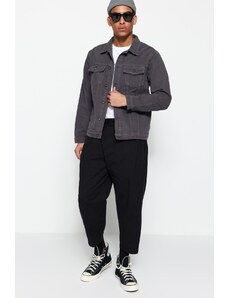Jachetă Trendyol Anthracite pentru bărbați Trucker
