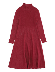 MONNALISA Pleated Lurex Knit Dress
