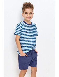 Taro Pijamale pentru băieți Noah albastru cu dungi