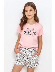 Taro Pijamale pentru fete mai mari Lexi roz cu pisică