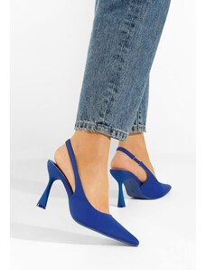 Zapatos Pantofi cu toc Anabela albastri