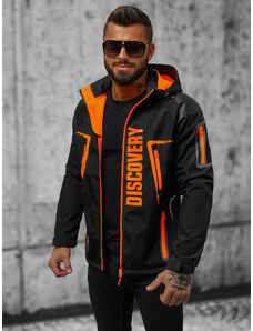 Jachetă softshell bărbați negru-portocaliu OZONEE JS/HH025/1AZ