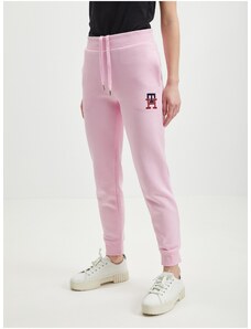 Pantaloni sport pentru femei Tommy Hilfiger - roz deschis