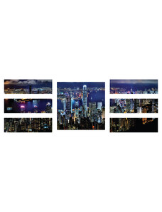 4 Decor Tablou canvas 7 piese - Hong Kong
