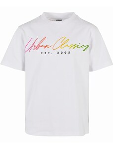 Tricou pentru copii // Urban Classics / Boys Script Logo Tee white