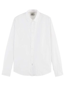 SCOTCH & SODA Cămaşă Essential - Solid Slim Fit Shirt 165316 SC0006 white