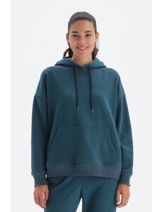 Dagi Oil Hooded Oversize Cotton Sweatshirt