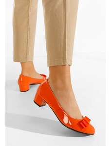 Zapatos Pantofi cu toc lacuiti Carasca portocalii