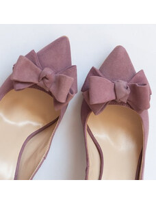 Pantofi stiletto dama Diane Marie 102F6 piele intoarsa lila
