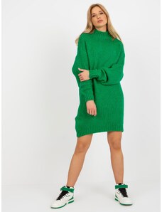 Fashionhunters Rochie verde din tricot