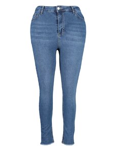 Trendyol Blue Rise Talie Buzunar detaliat flexibil Skinny Jeans