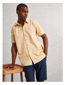 Koton Basic Linen Blend Short Sleeve Shirt