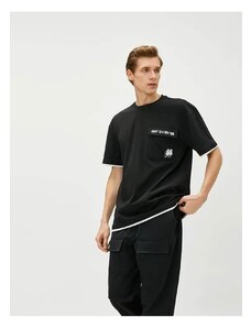 Koton Men's Clothing T-Shirt 3sam10427hk Black Black