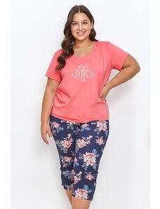 Taro Pijamale damă Joyce roz plus size