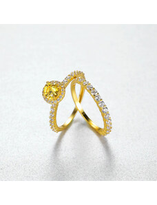 ArgintBoutique Inel din argint Perfect Ring Yellow --- Galben--- Placat Aur ARG16E