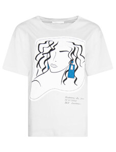 Tricou Mdm pentru Femei T-Shirt With Girl Print On Fabric 64208307_100 (Marime: S)