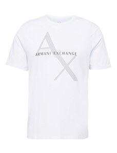 ARMANI EXCHANGE Tricou bleumarin / alb