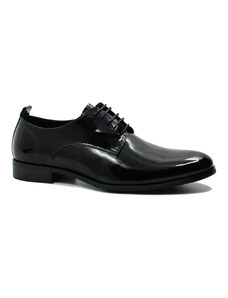 Pantofi eleganti Eldemas din lac, negri, pentru barbati FNX073-21