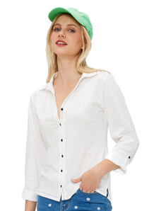 Tricou Mdm pentru Femei Button Up Long Sleeve T-Shirt 64217101_100 (Marime: S)