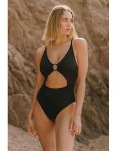 Osirisea Ring Cut Out One-piece Swimsuit - Black
