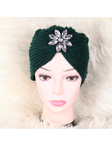 Turban cu floare verde Hatice