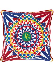 Dolce & Gabbana geometric-embroidered medium cushion
