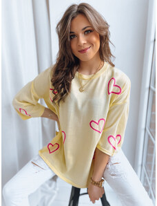 Women's sweater SWEET HEART lemon Dstreet