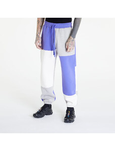 Pantaloni de trening pentru bărbați PREACH Oversized Patchwork Sweat Pant GOTS Grey Melange/ Purple/ Off White