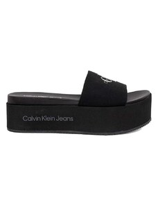 CALVIN KLEIN Sandale Flatform Sandal Monogram YW0YW01036 bds black
