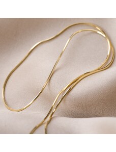 Tie-Me-Up Lantisor argint placat cu aur 14K, 40 cm