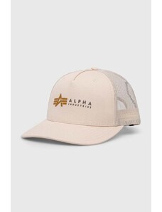 Alpha Industries șapcă culoarea bej, cu imprimeu 106901.578-StreamWhit