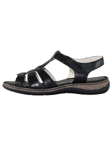 Sandale dama, Elvis, 47738-Negru, casual, piele naturala, cu talpa joasa, negru (Marime: 39)