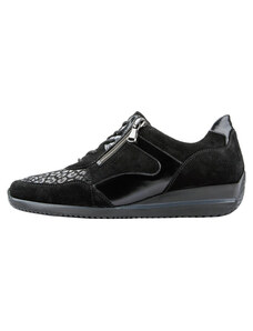 Pantofi dama, Waldlaufer, 980H01-303-001-Himona-Negru, casual, piele intoarsa, ortopedici, cu talpa joasa, negru (Marime: 36)