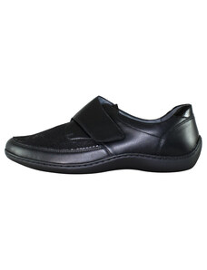 Pantofi dama, Waldlaufer, 496H31-352-001-Henni-Negru, casual, piele naturala, ortopedici, cu talpa joasa, negru (Marime: 40)