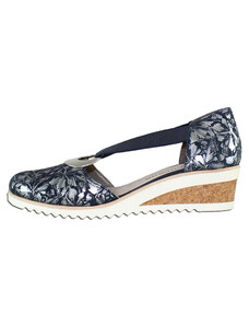 Pantofi dama, Remonte, D5502-14-Albastru-Inchis, casual, piele naturala, cu platforma, albastru inchis (Marime: 41)